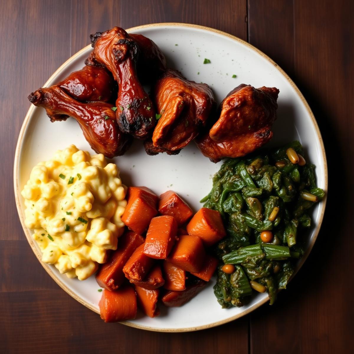 Texas barbeque catering plate